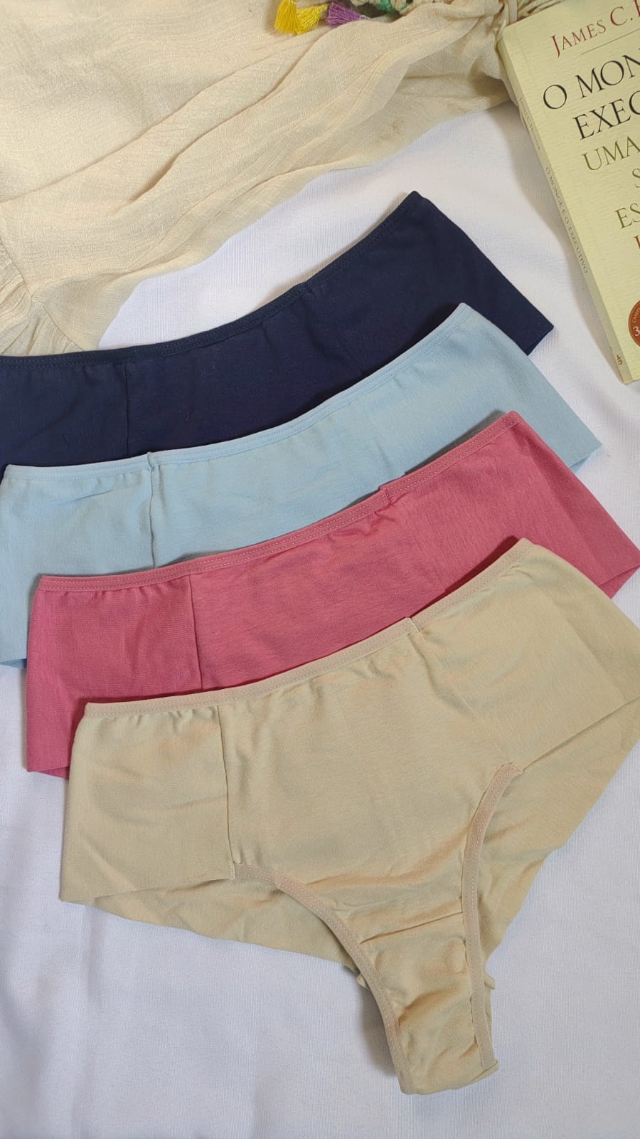 Calcinha algodão pala larga