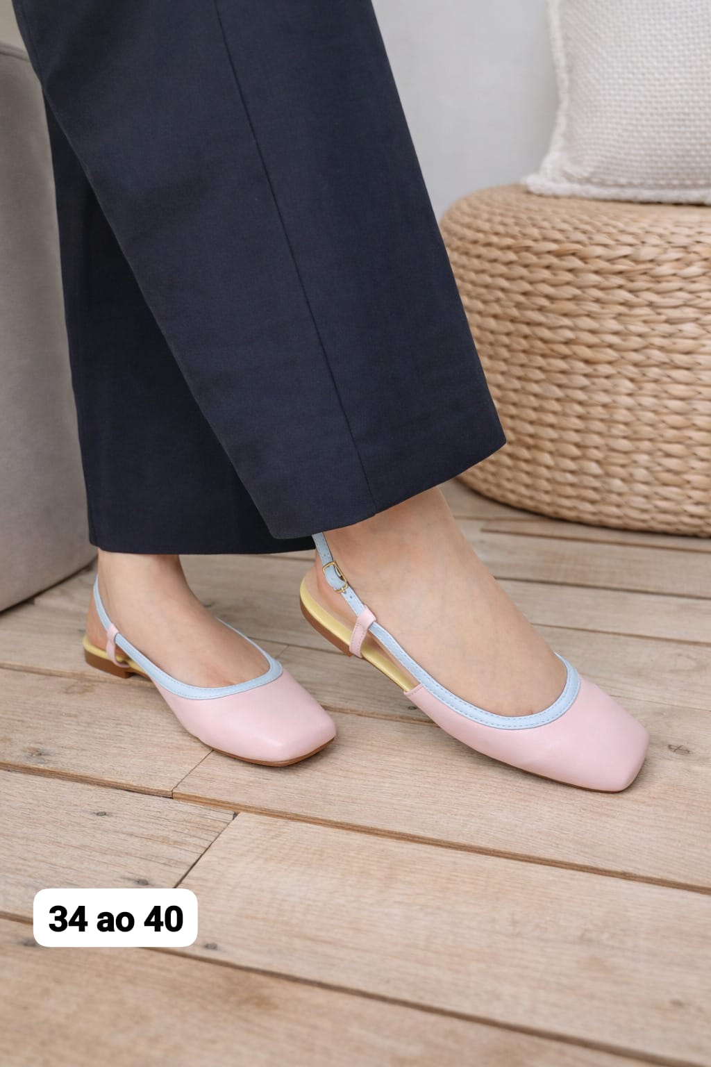 Sapatilha Slingback   Delicada e Confortável