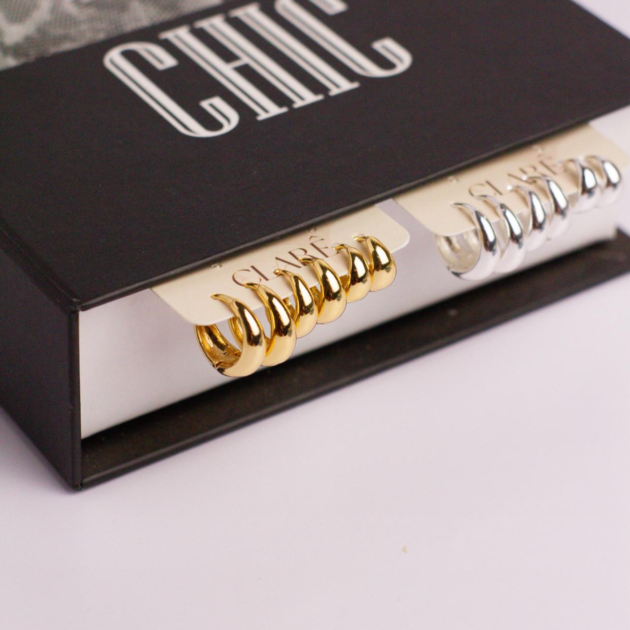 Trio Argolinhas Bold