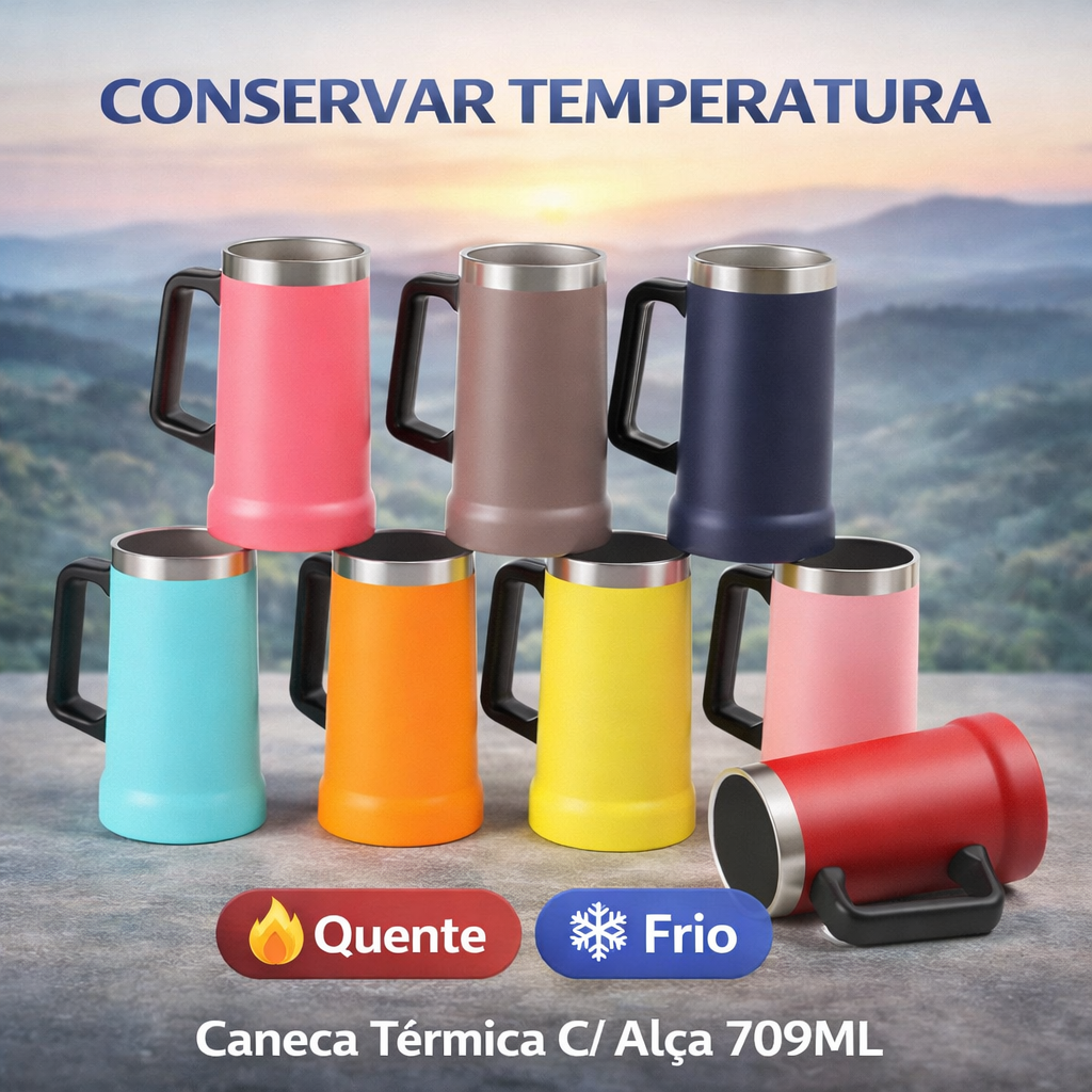 Caneca Térmica C/Alça 709ml EX-108 BWB-98018