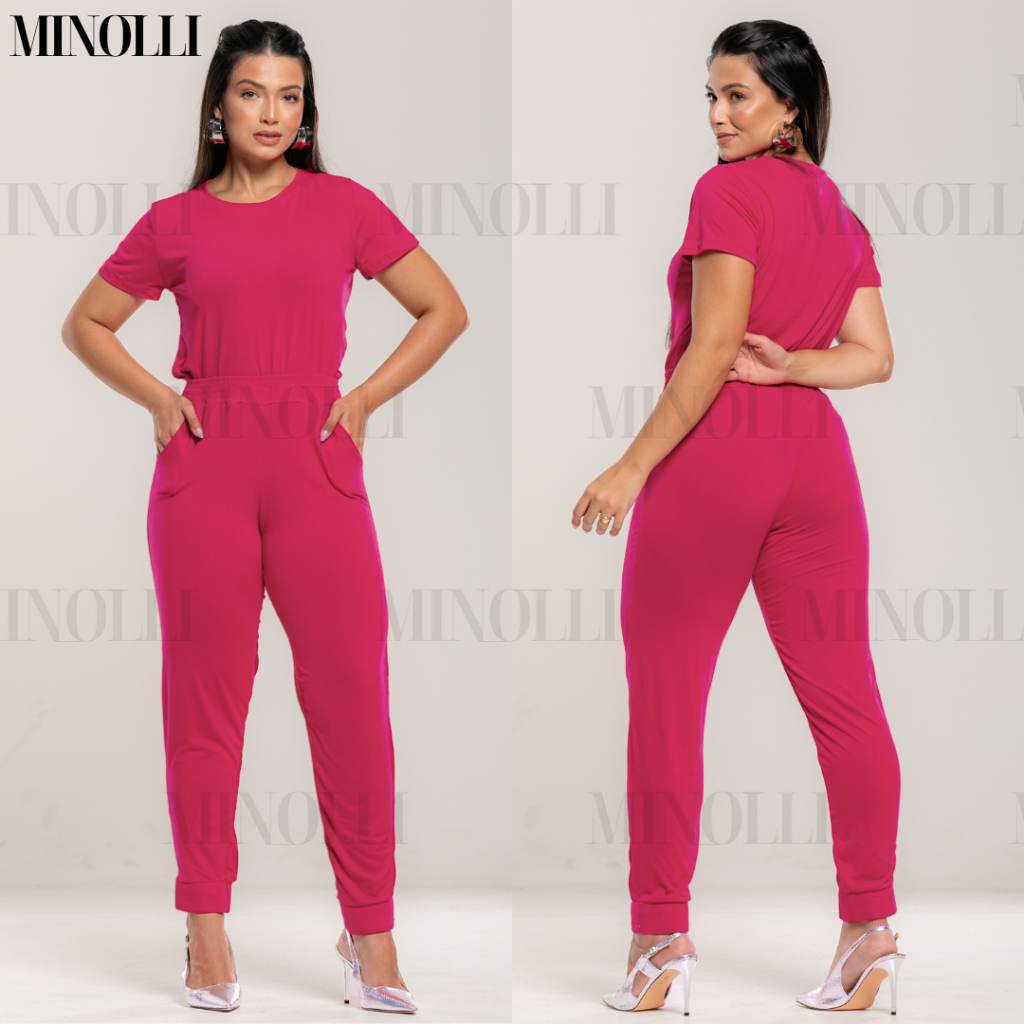 Conjunto Feminino Malha Suede Light Calça Jogger