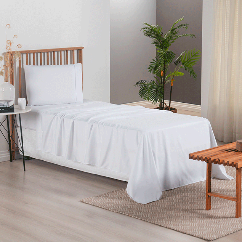 Jogo de Lençol Solteiro 3 Pçs Ponto Palito Versatile Compleyo Micropercal 300 Fios