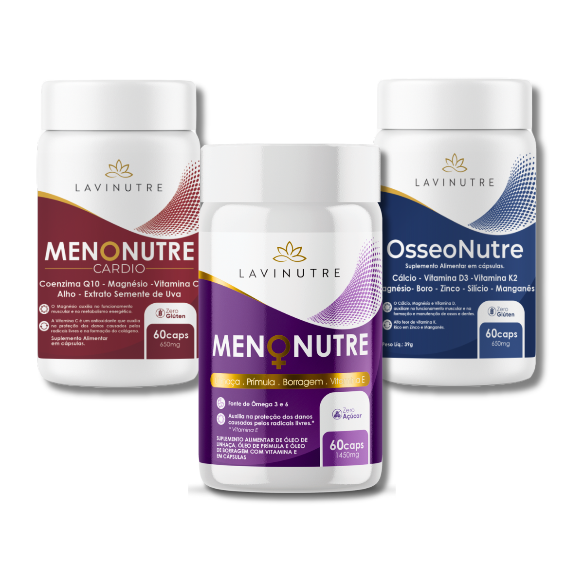 Kit Suplemento em Cápsulas para Mulheres Pós 40-Lavinutre