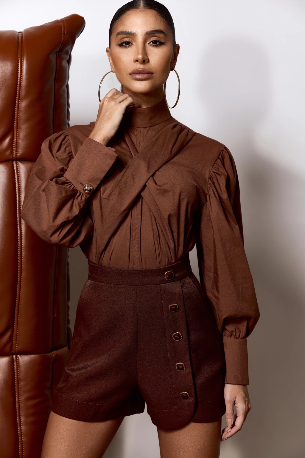 CAMISA TRICOLINE COM LAÇO-CLOSET-DELUXE