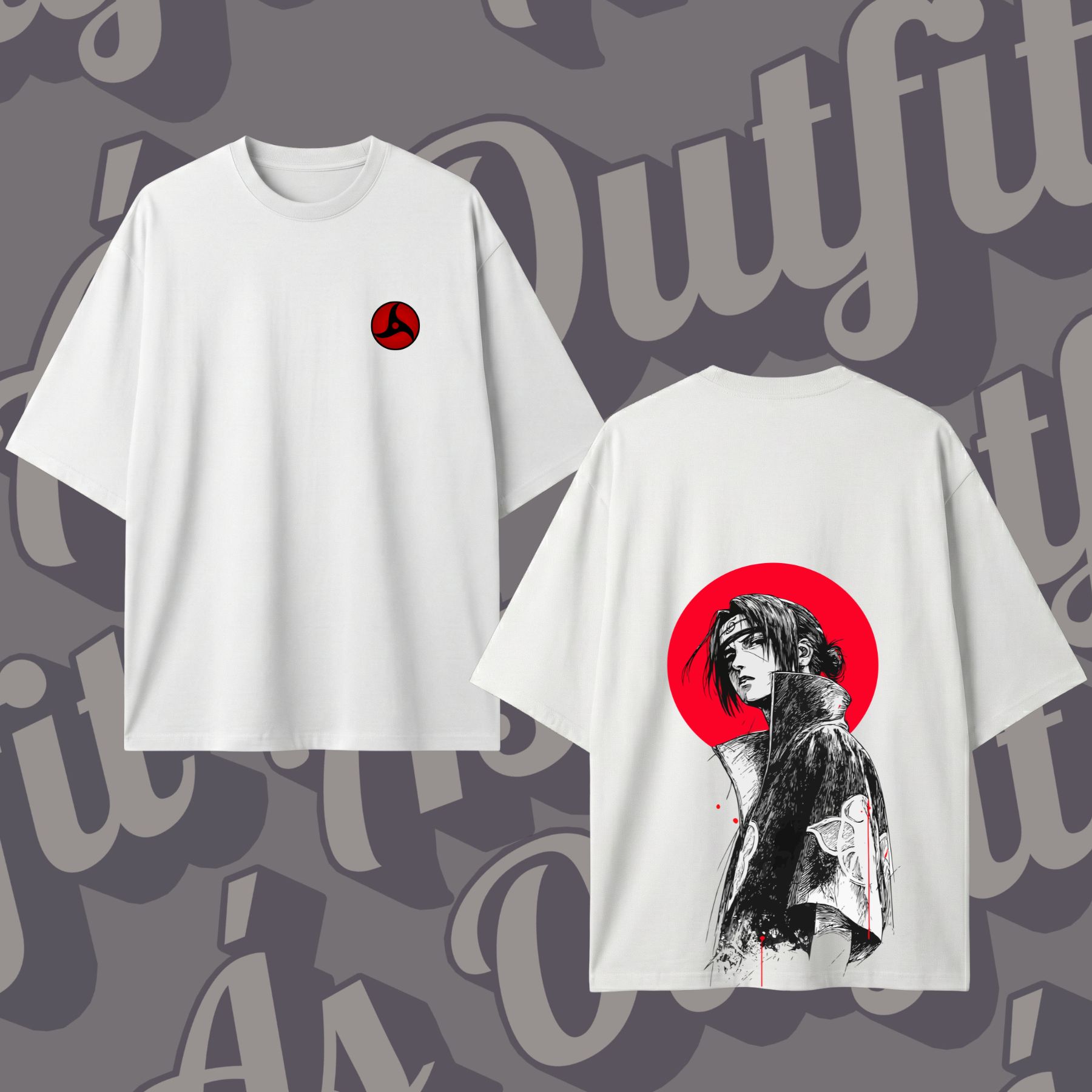 Camiseta Oversized Itachi Uchiha