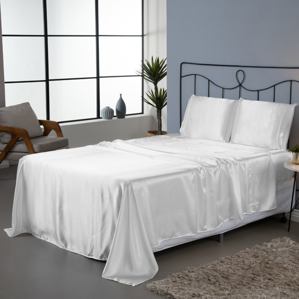 Jogo de Lençol Casal Cetim Charmousse Sublime Completo 4 Pçs