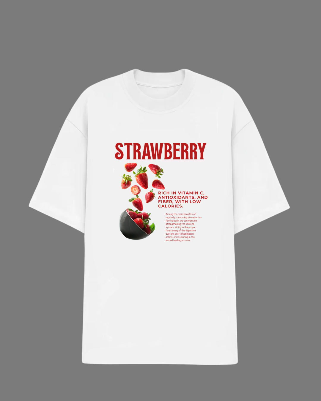 Camiseta Oversized Strawberry
