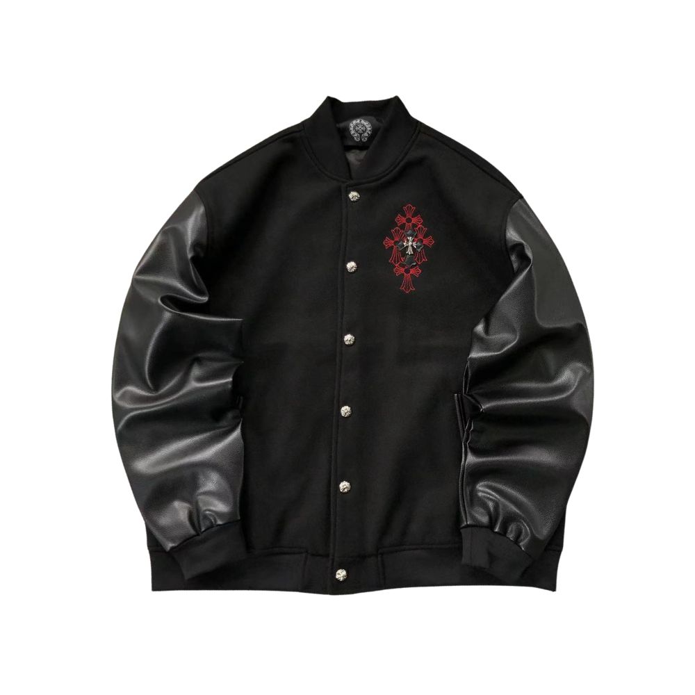 JAQUETA CHROME HEARTS COLLEGE RIGHTEOUS BLACK