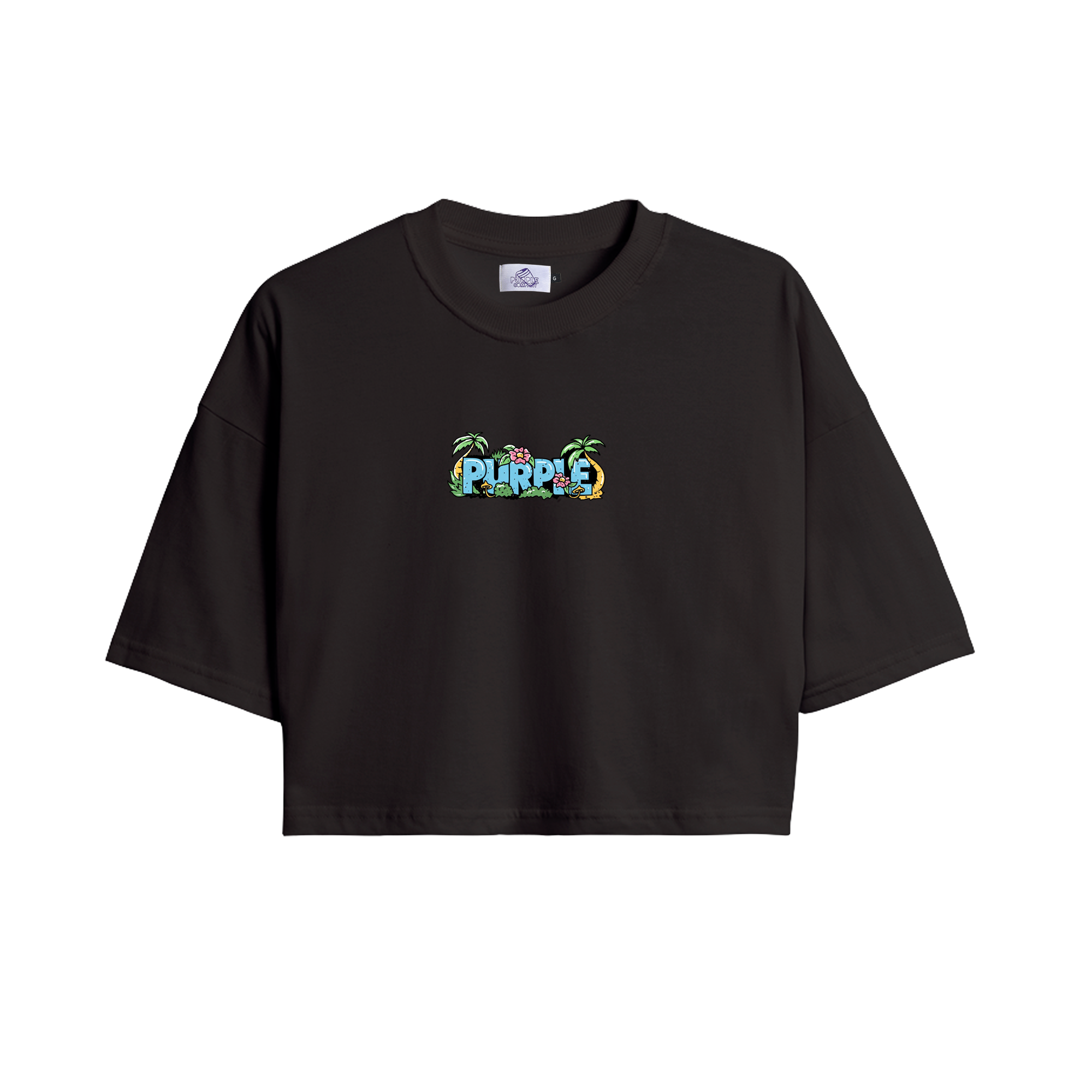 Cropped Purple Company Coqueiro Preto