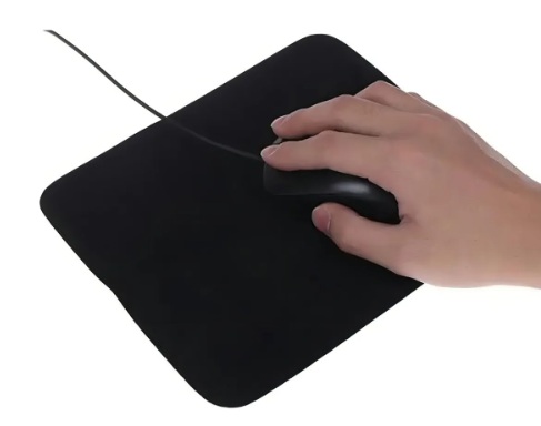 Mouse Pad Gamer Preto Antiderrapante 22x18cm Tecido MP-2218A
