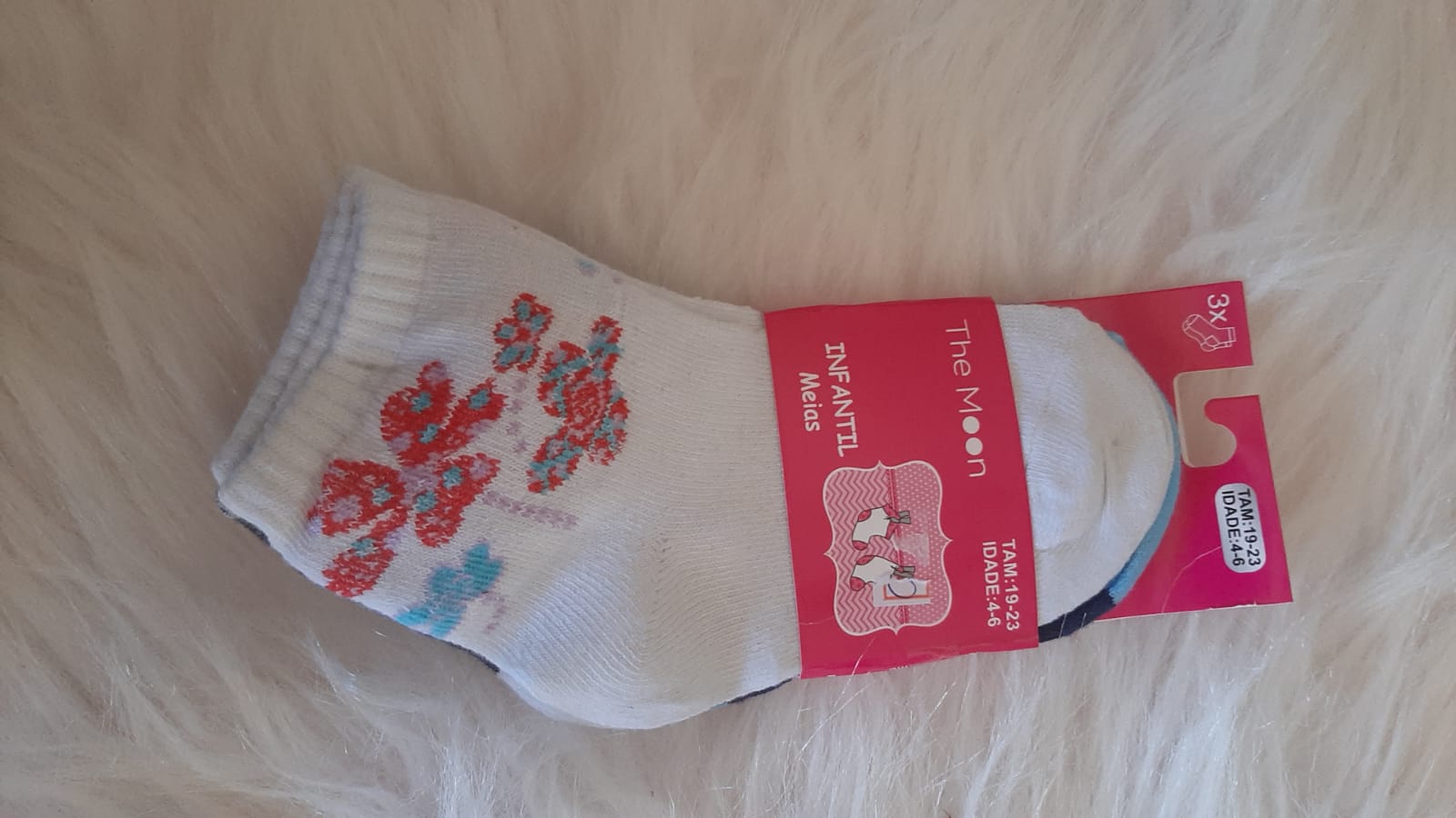 Meia Infantil The Moon - TAM 19-23 - Kit com 3 pares