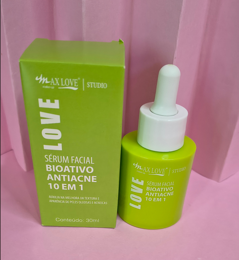 Sérum Facial Bioativo Antiacne 10 em 1 da Max Love