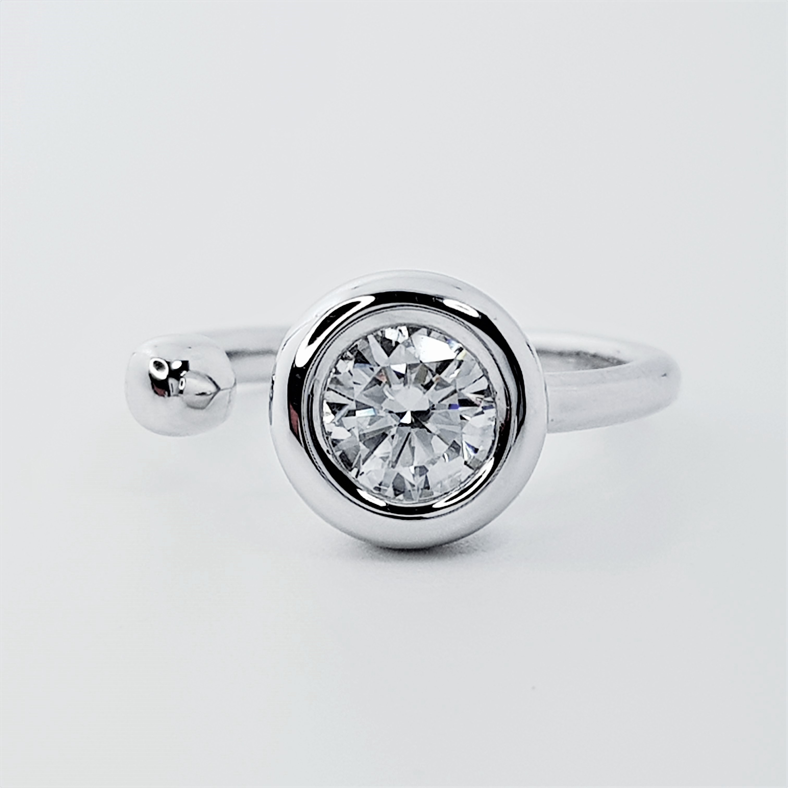 Anel Solitário Com Moissanite De 1.0 Ct - Prata 925 #a13