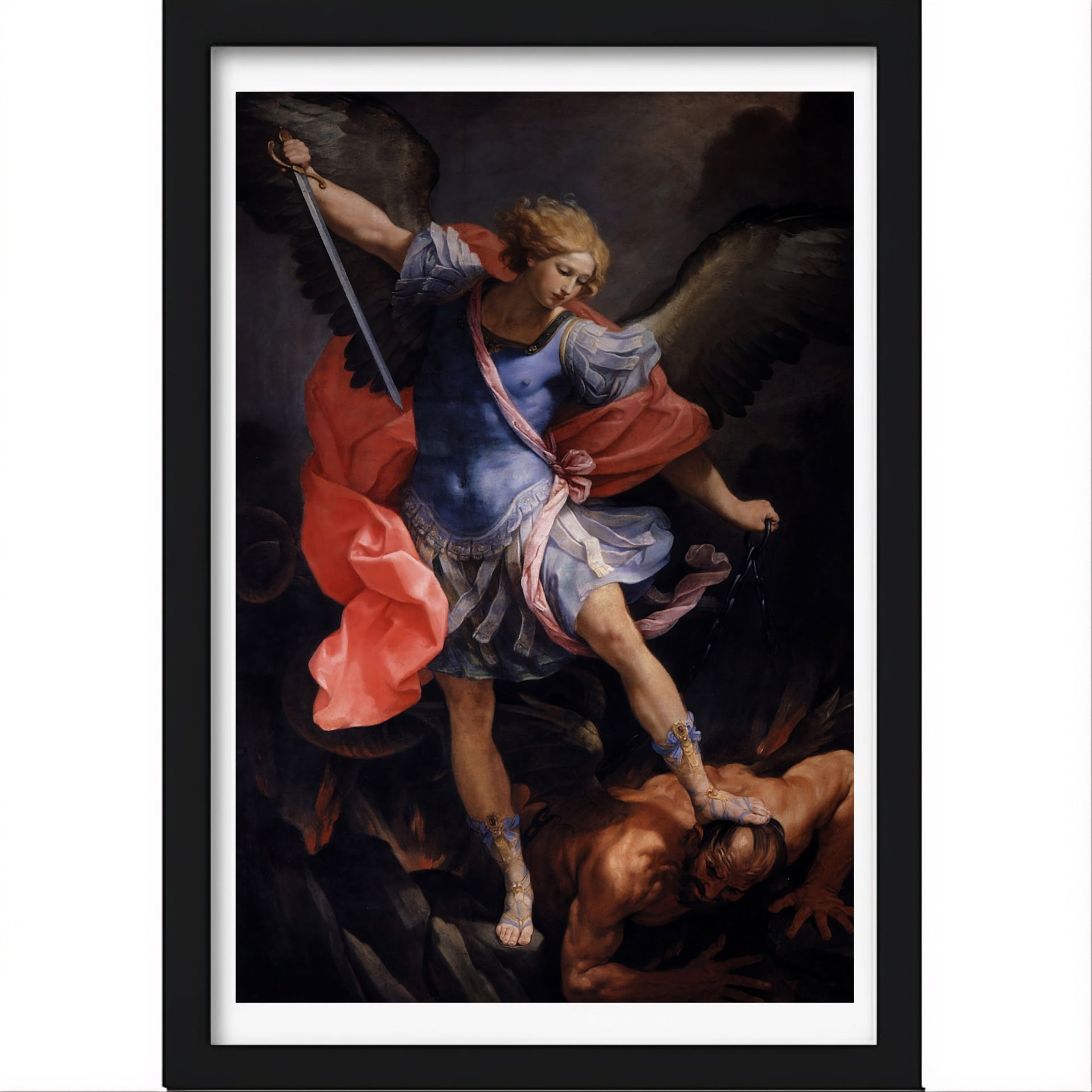 Quadro O Arcanjo Miguel derrotando Satanás | Guido Reni