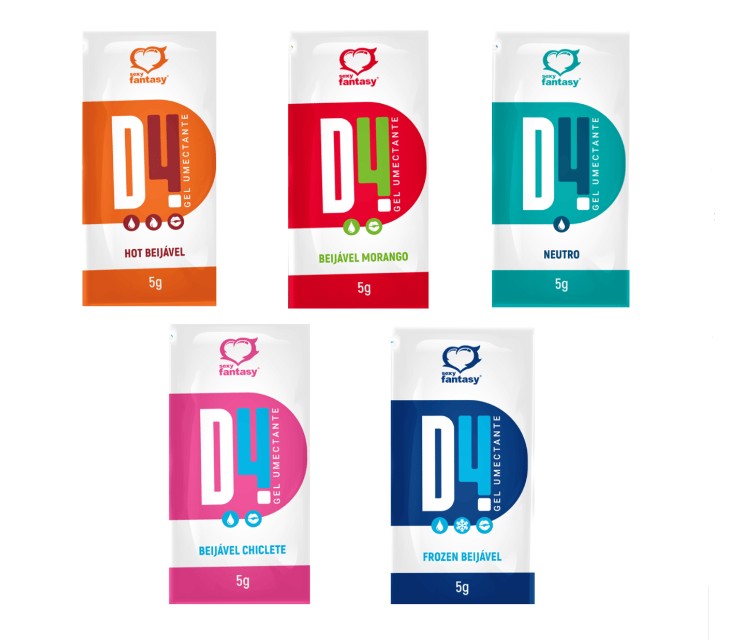 D4 Gel Lubrificante Íntimo Sachê 5G Sexy Fantasy