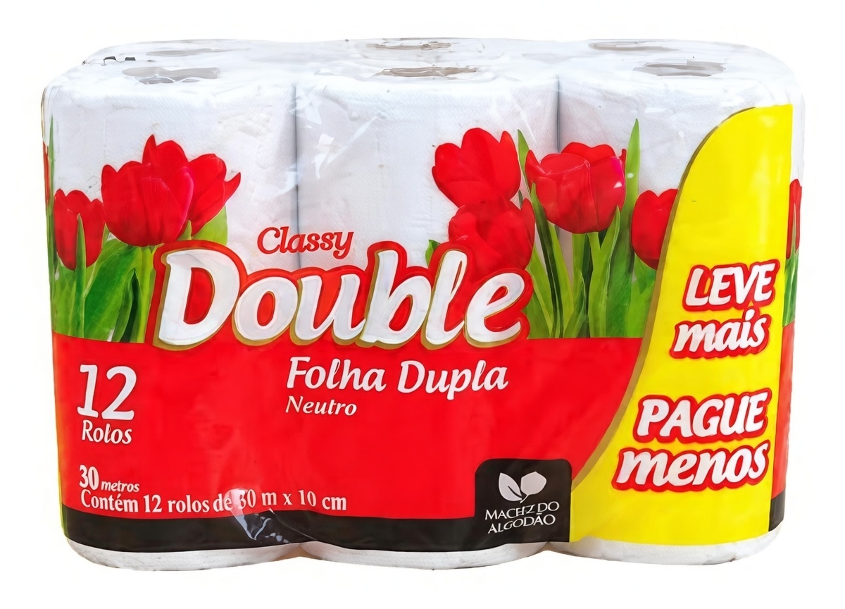 Papel Higiênico Classy Double (12 Rolos)