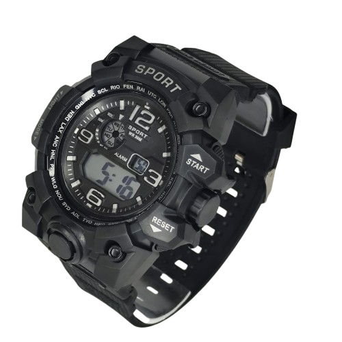 Relógio Masculino Sport Digital Preto   Resistência e Performance