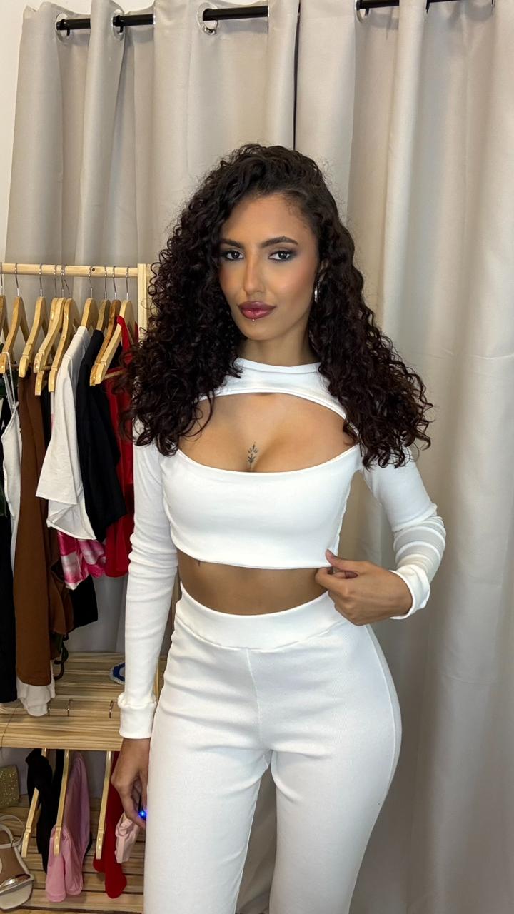 Cropped Manga Longa 2 em 1   Verona