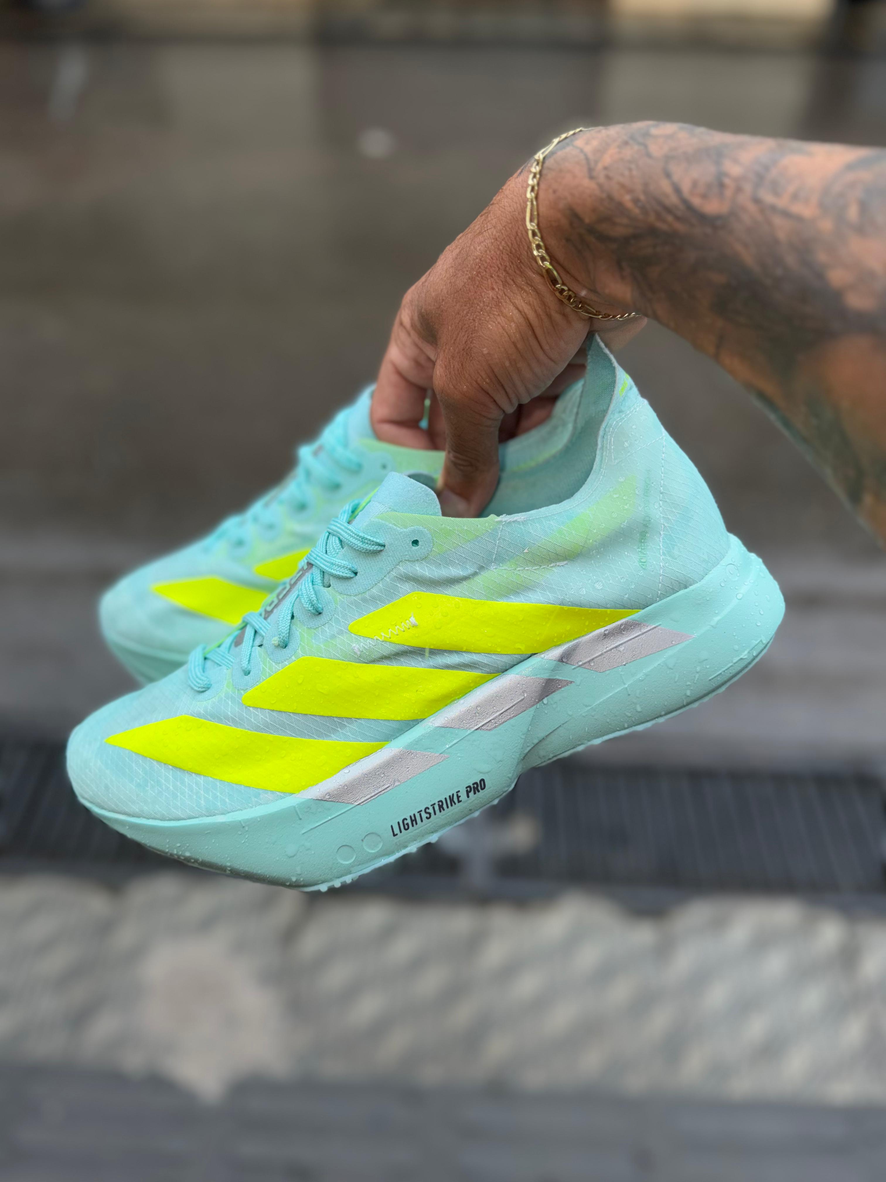 Tênis Adidas Adizero Adios Pro 4 Masculino Turquesa   Alta Performance e Solado Extremamente Macio