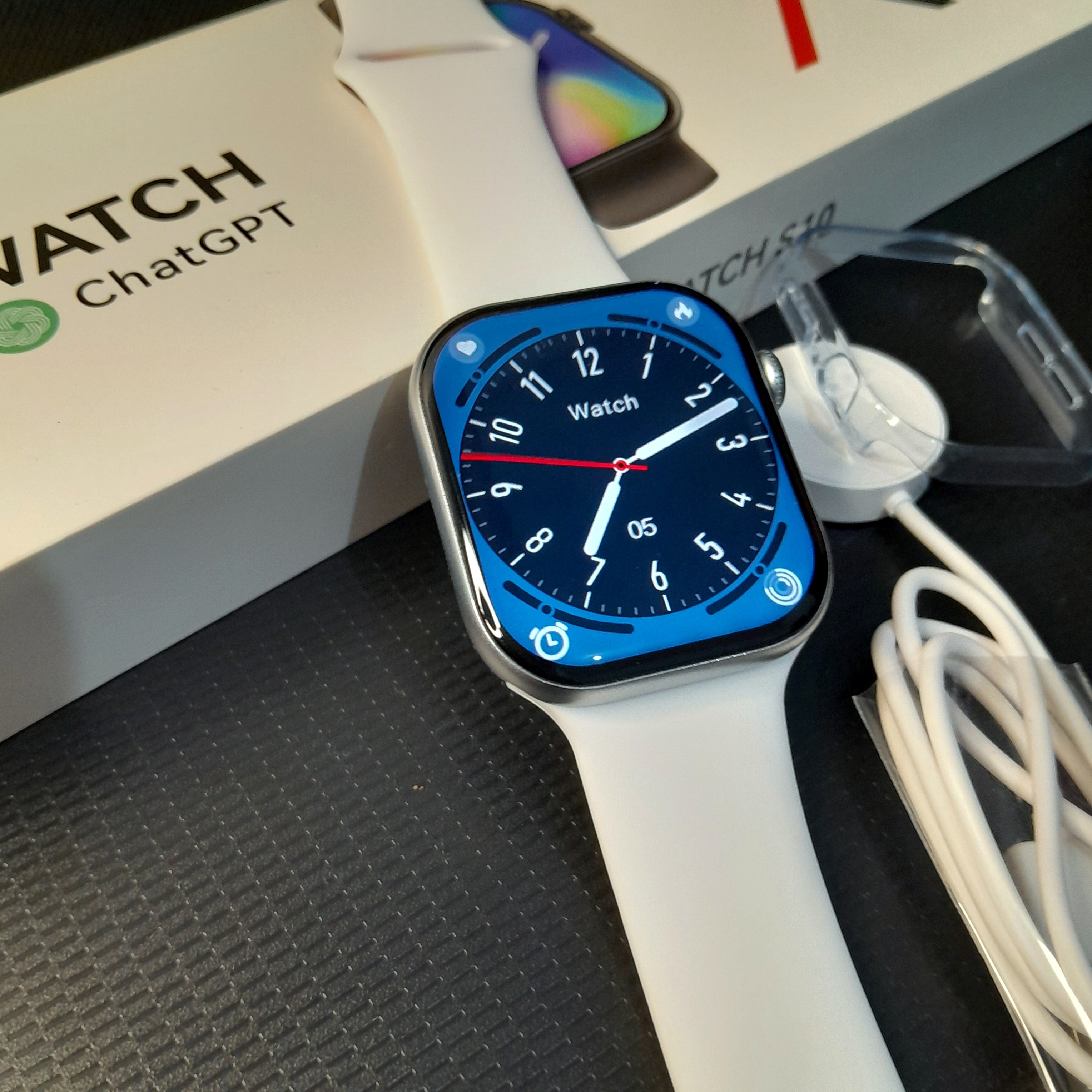 Smartwatch W10 Slim 46mm 1GB Séries 10 ChatGPT Tela: 2.07  TFT 320x374 Bateria: 375mAh CPU: JL7012A7F