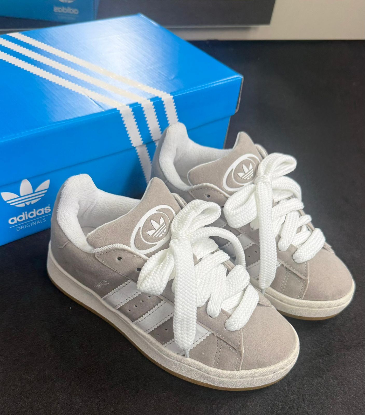 Tênis Adidas Campus - Cinza/Branco
