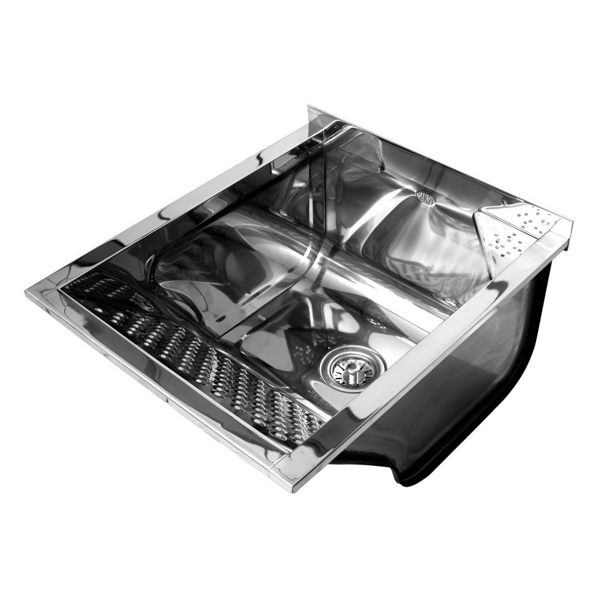 Tanque De Lavanderia Inox 30 Litros De Parede Kit Completo