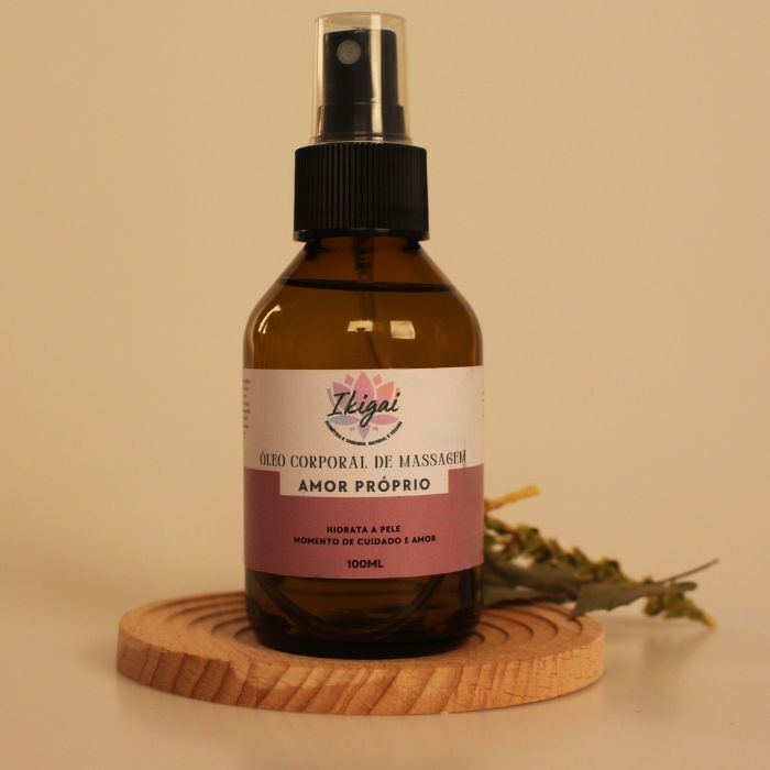 Óleo de Massagem Natural Amor Próprio   Hidratação Corporal e Autocuidado com Aromaterapia