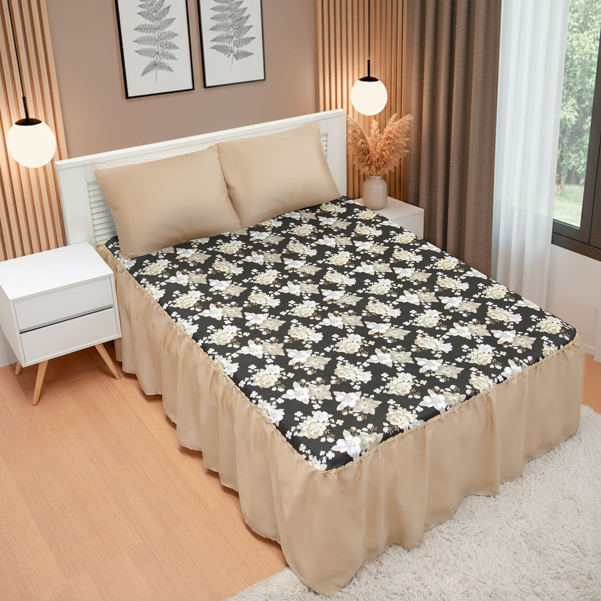 Colcha Estampada 03 Peças Casal Estilo e Maciez