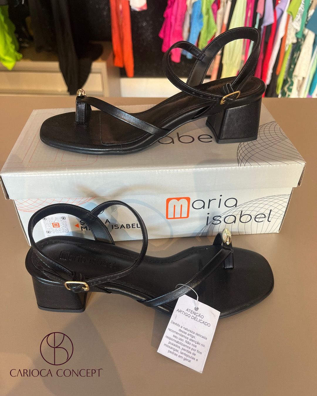 Sandália Salto Bloco Maria Isabel