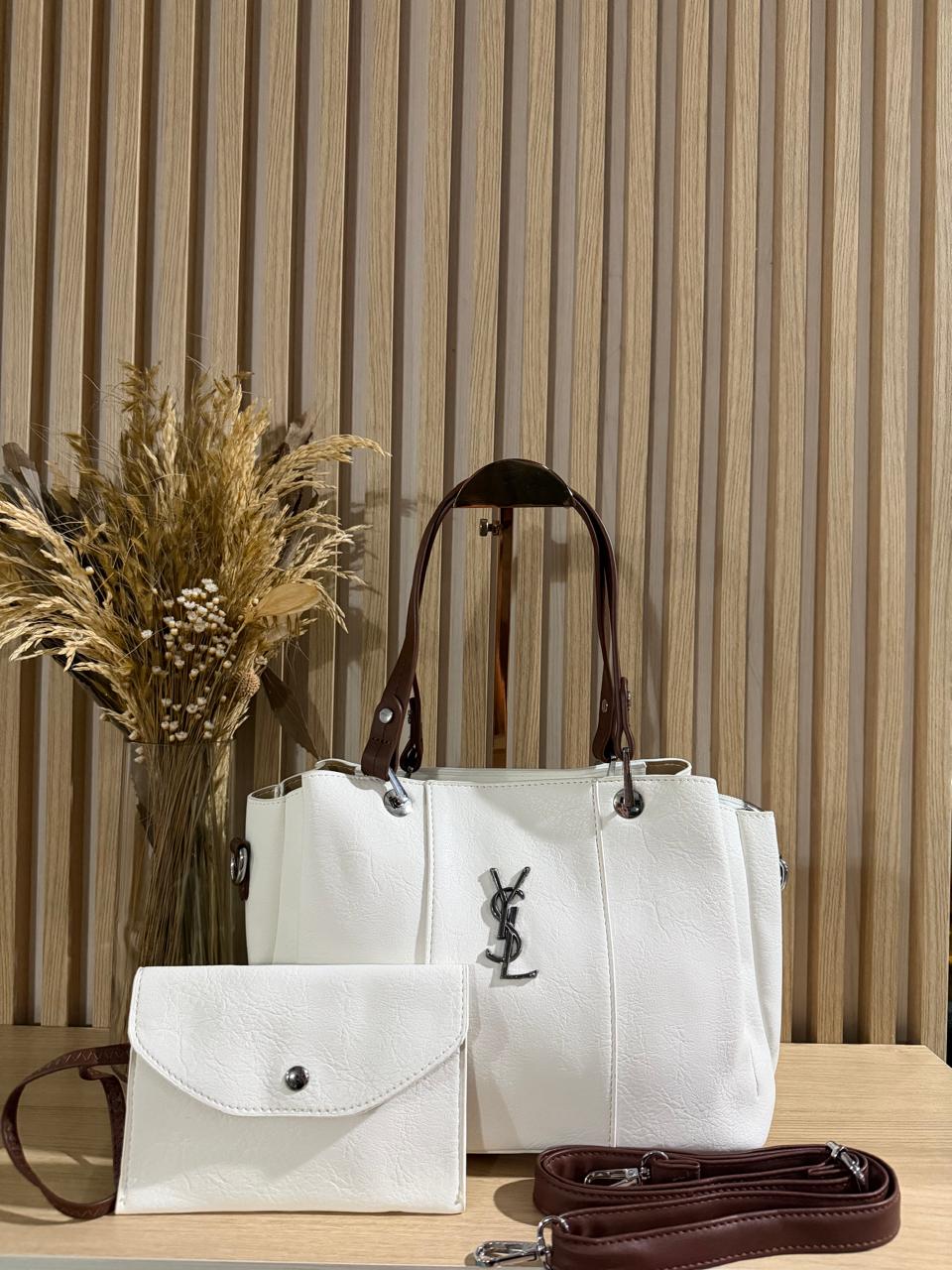 Bolsa Feminina YSL Elegance Premium 3 Peças   Sofisticação e Versatilidade em um Só Conjunto