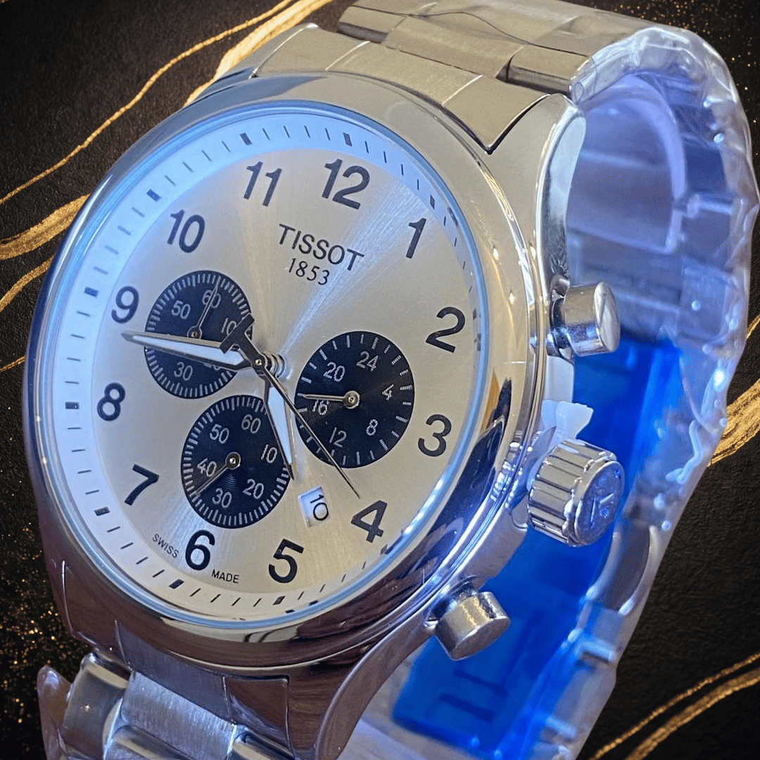 MEGA PROMOÇÃO!!! RELÓGIO TISSOT 1853 CHRONO XL CLASSIC PRATA 100% FUNCIONAL 1ª LINHA PREMIUM + FRETE GRÁTIS