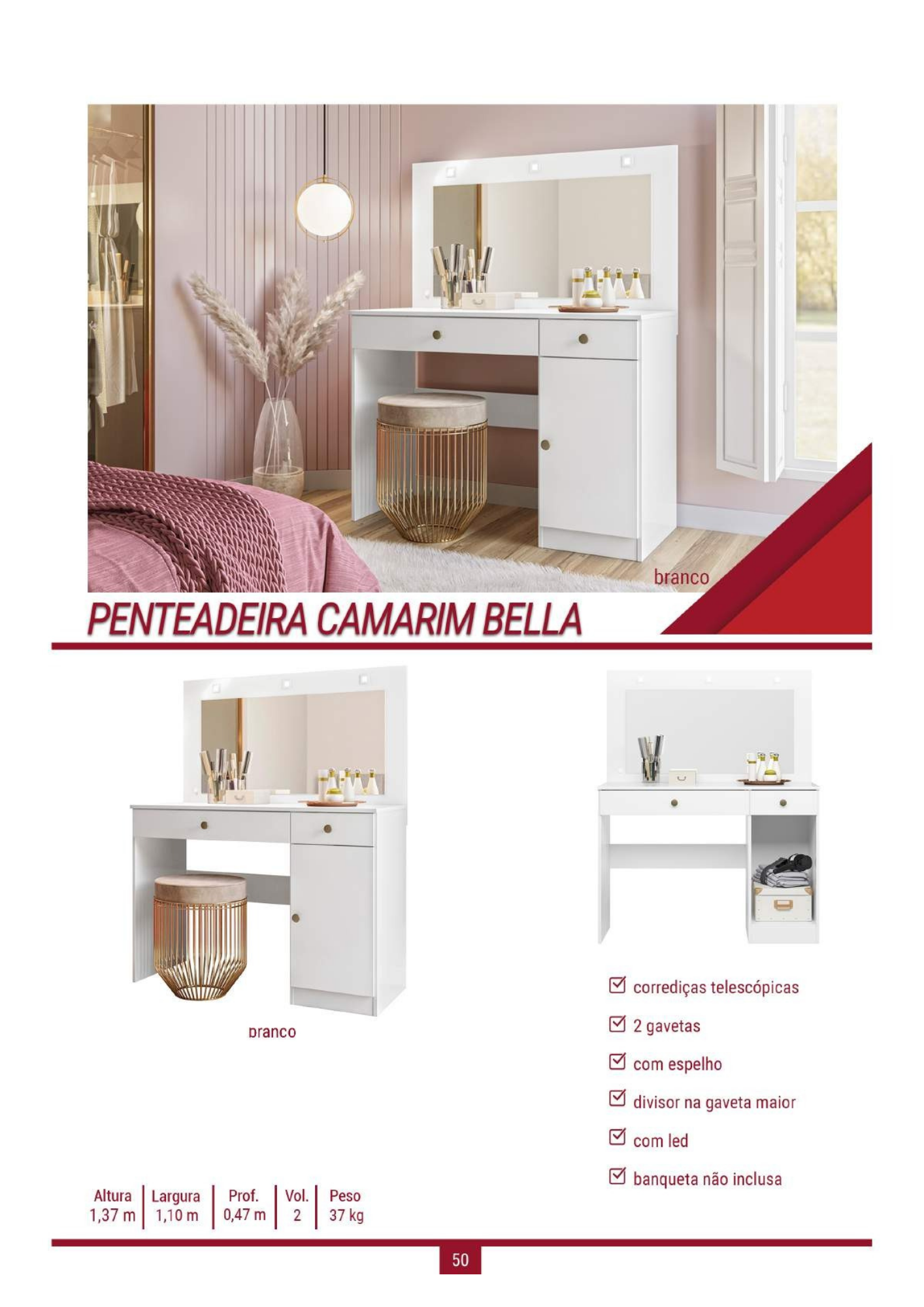 PENTEADEIRA CAMARIM BELLA