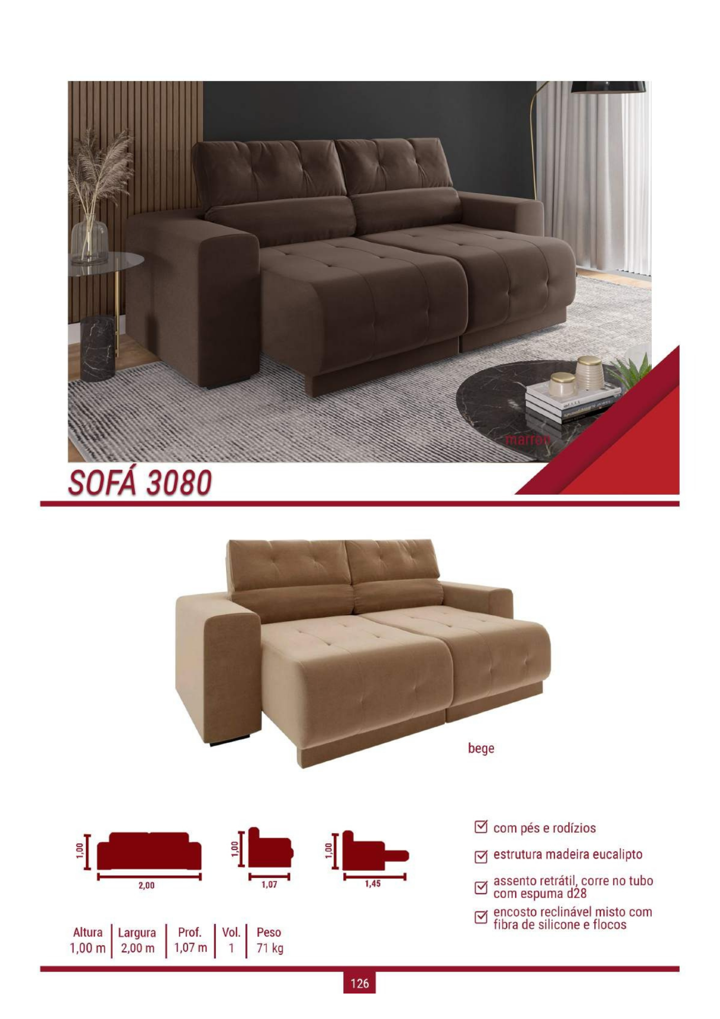 SOFA 3080 (RETRATIL E RECLINAVEL)