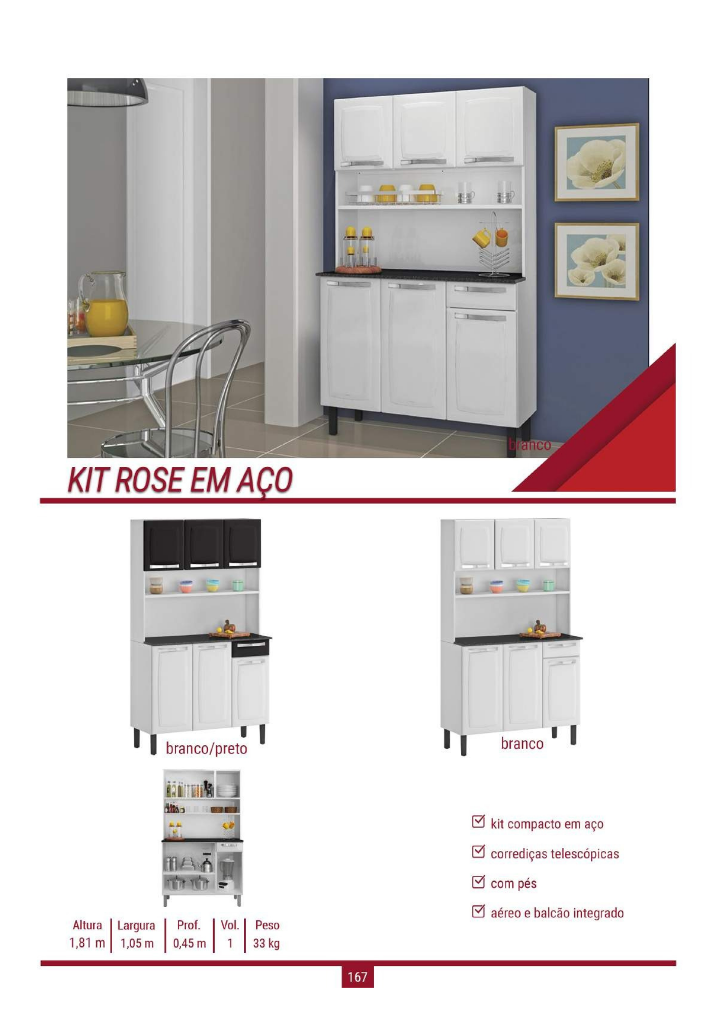 KIT ROSE AÇO 6P 1 G