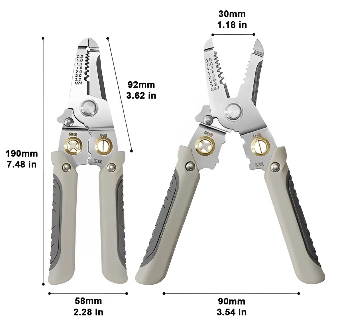 Alicate de Crimpagem Decapador e Crimpador de Fios Cortador de Cabos