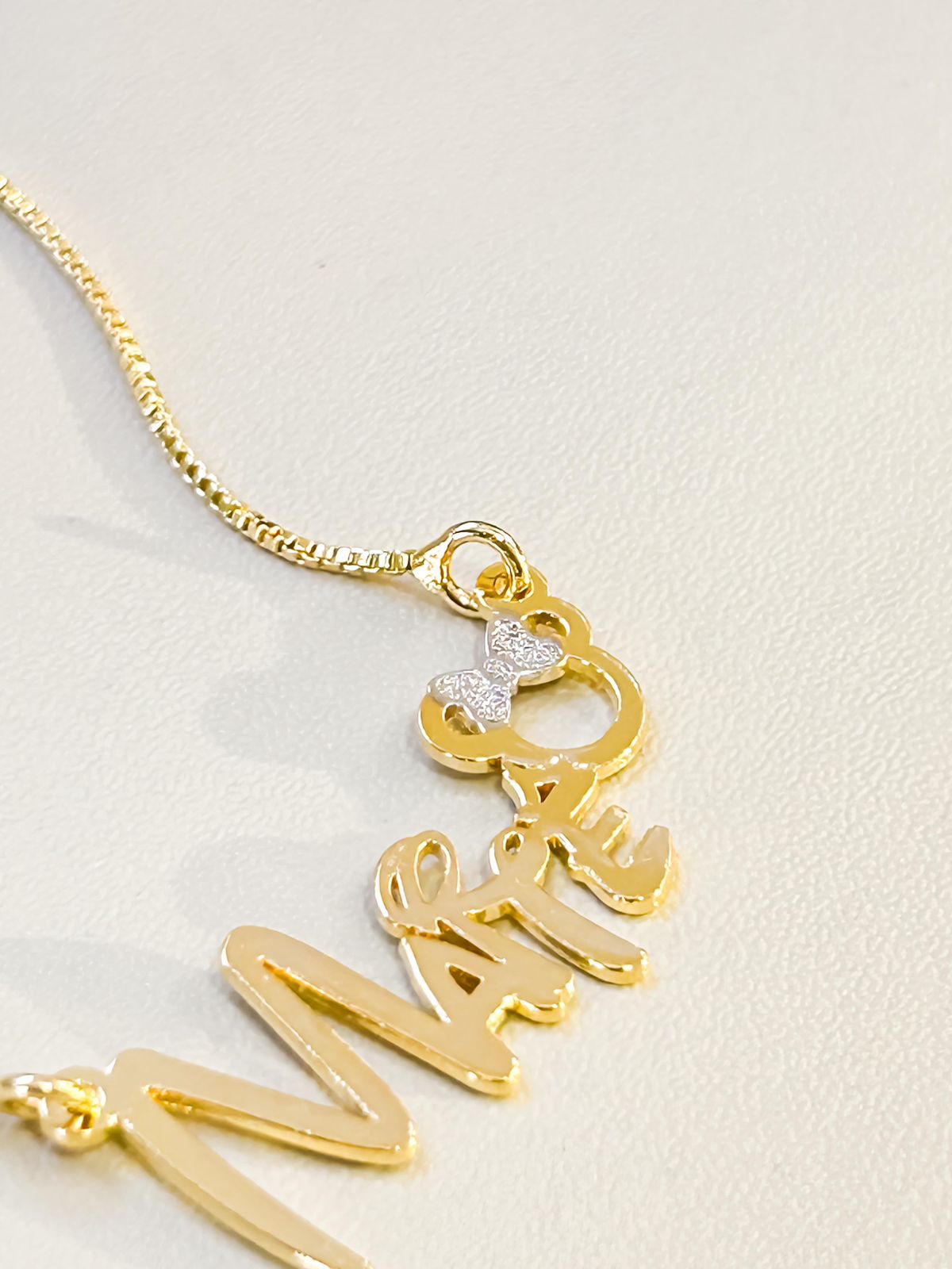 Colar infantil Disney banhado a ouro