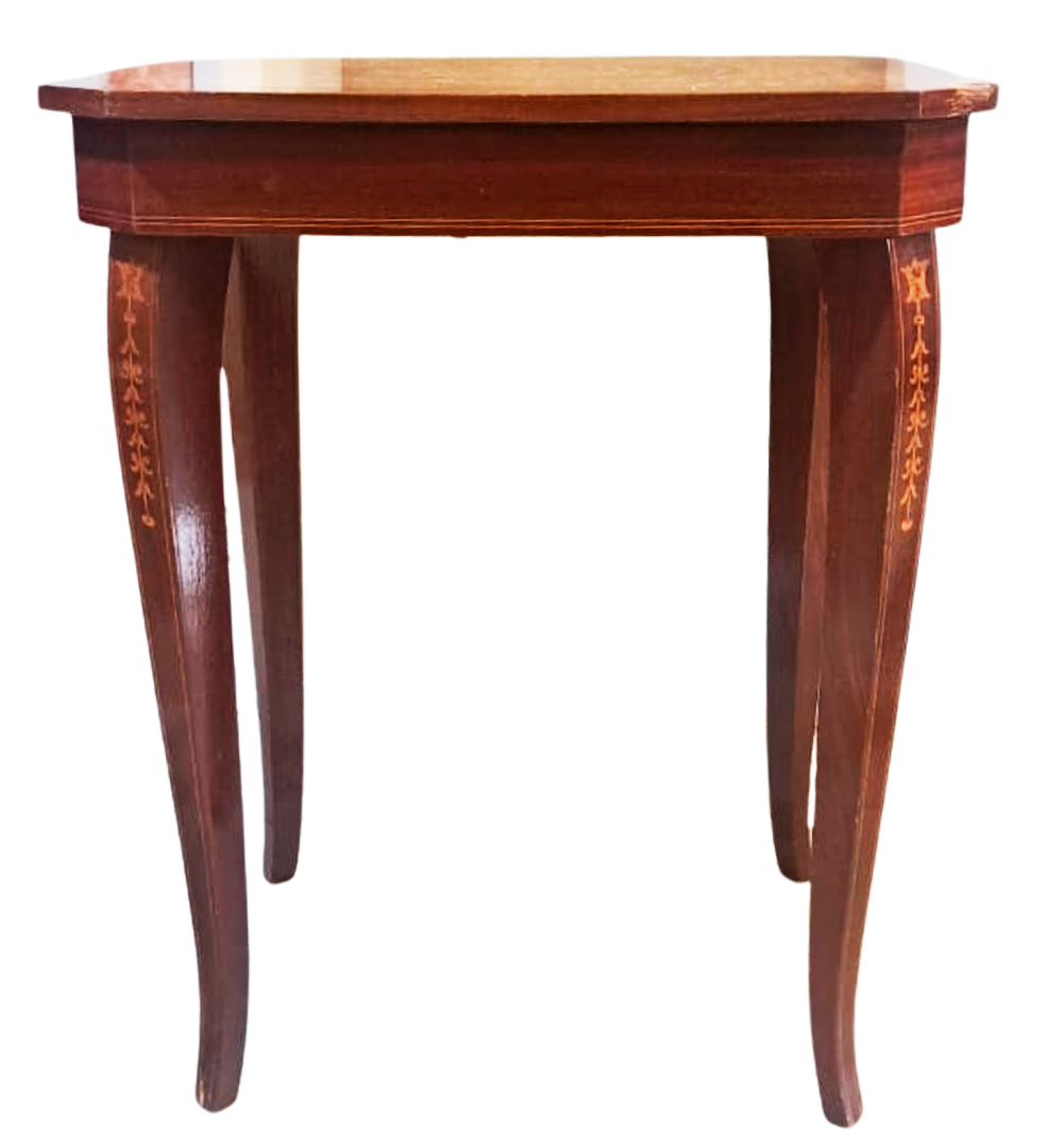 Mesa Luís XVI Marchetada com Caixa de Música Embutida Funcionando