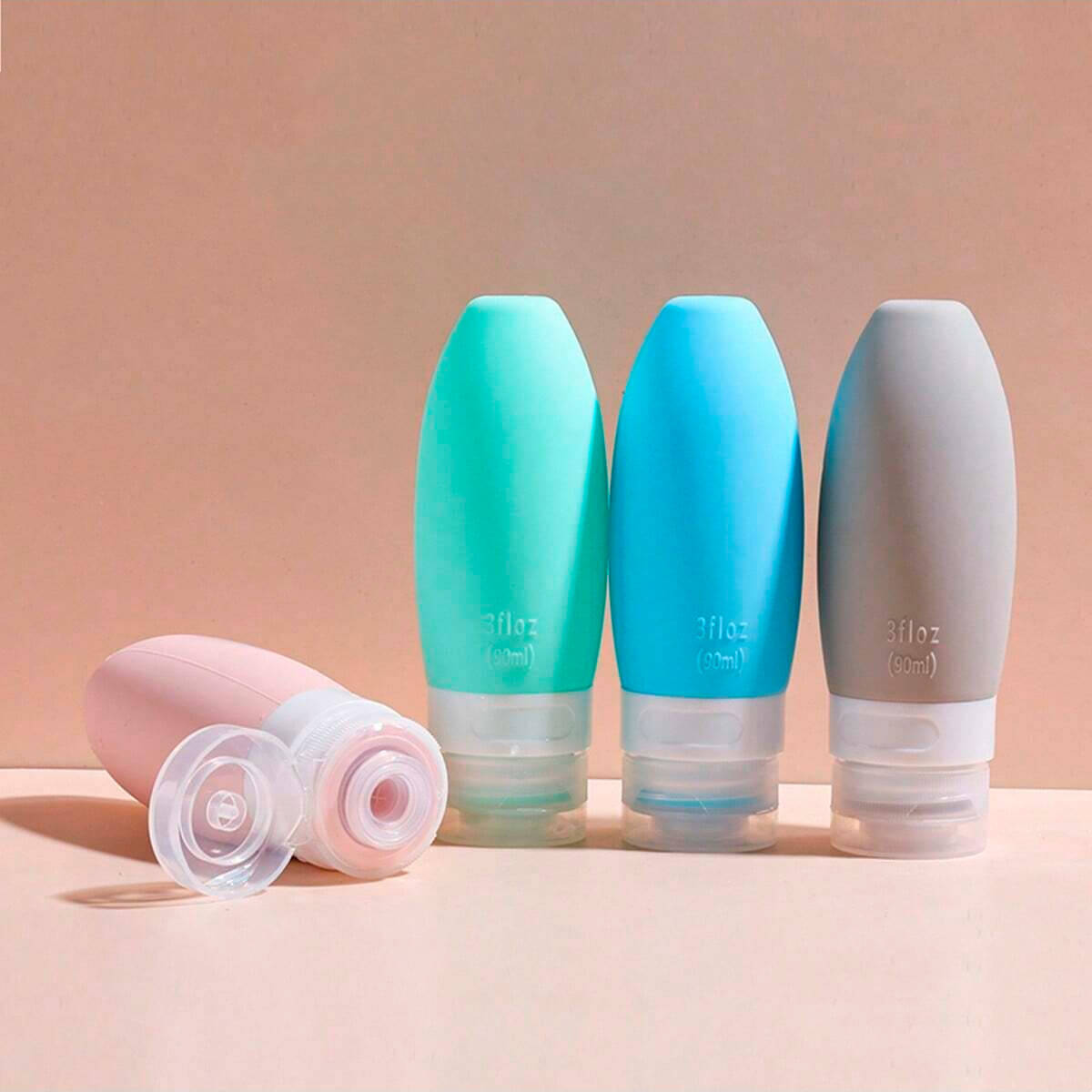 Kit Viagem Pote de Silicone [4 Fracos]