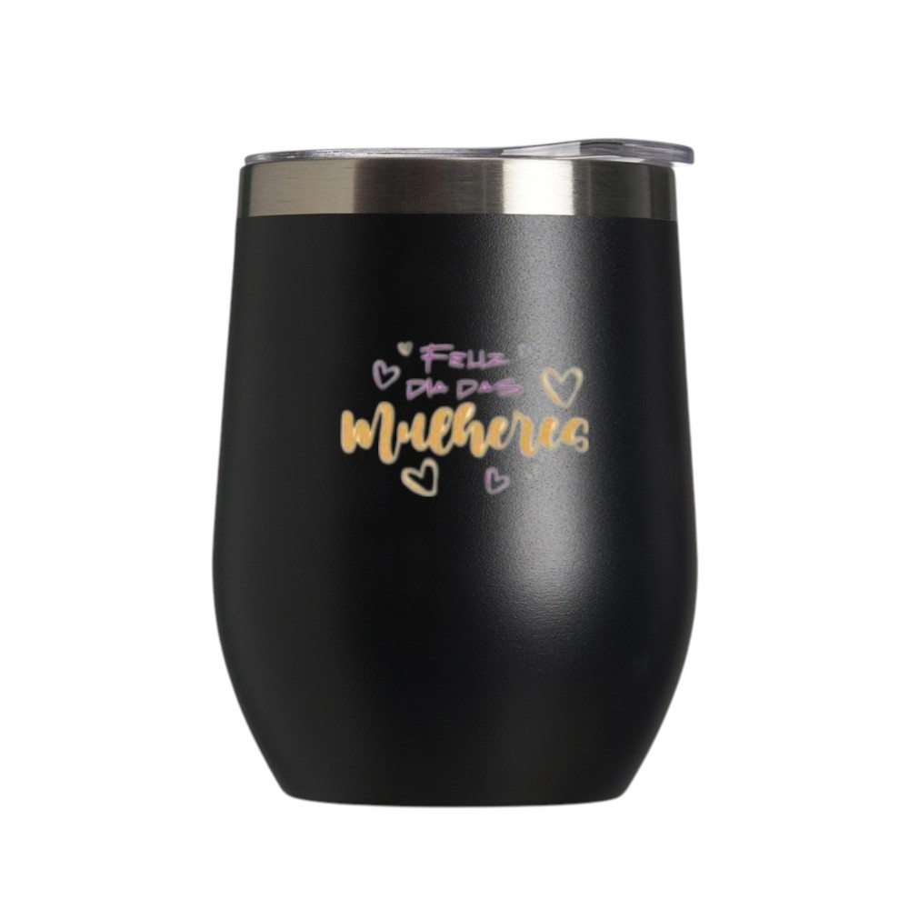 Copo Térmico Inox 320ml Dia das Mulheres