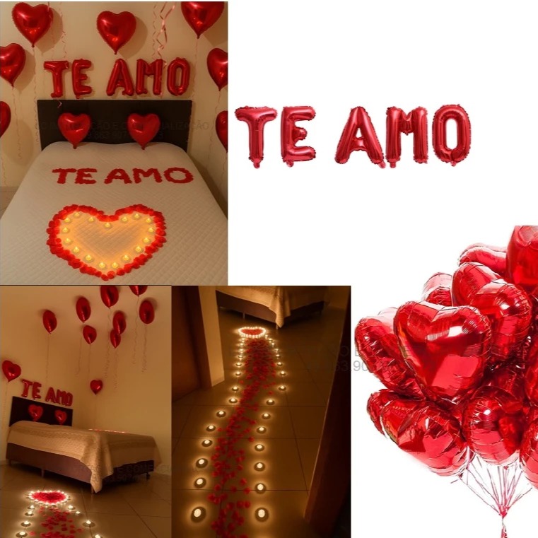 Kit Decoração Romântica Premium com 600 Pétalas e Velas