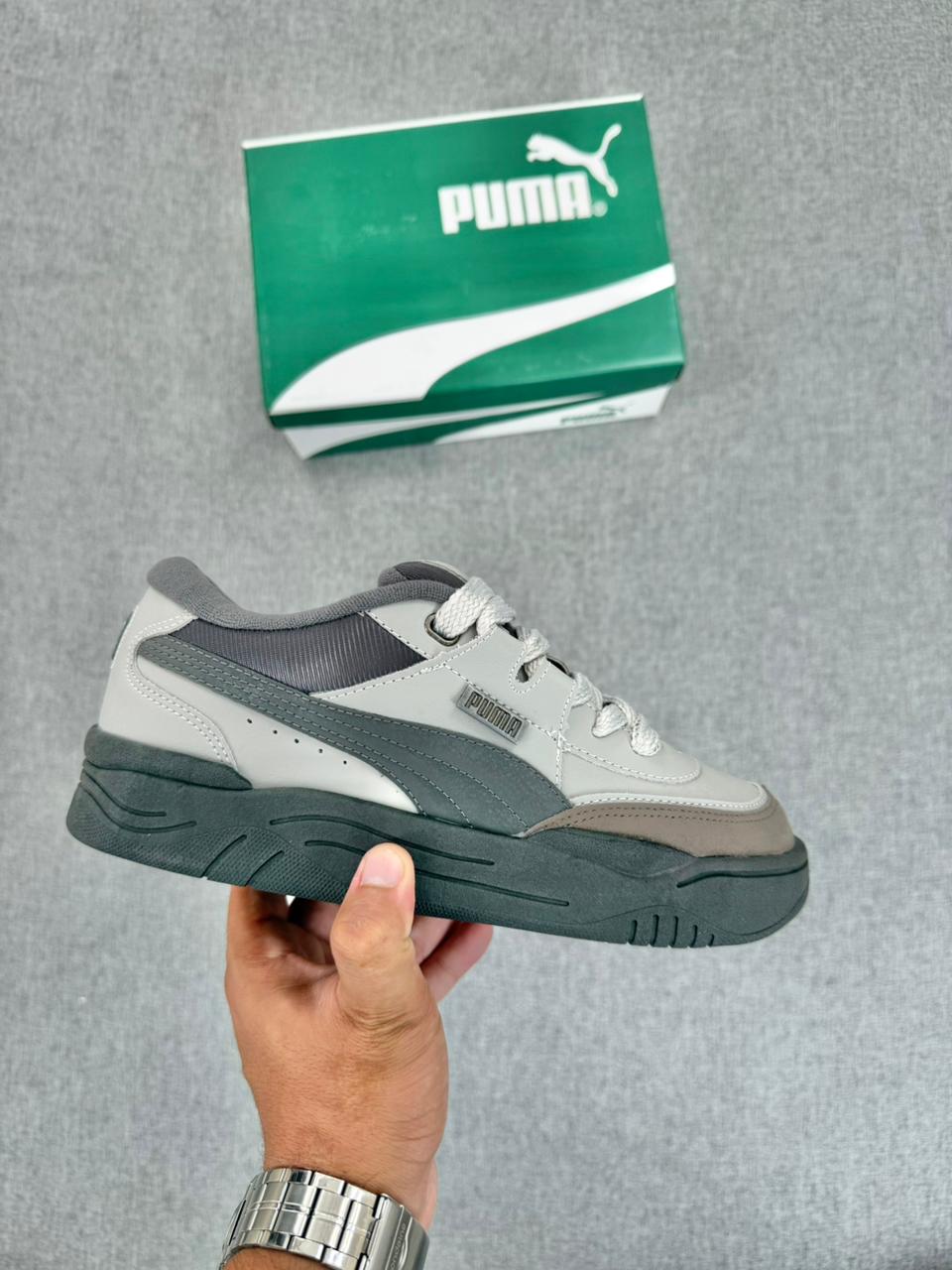 Puma 180 - Cinza/Verde Musgo
