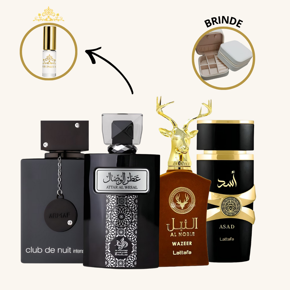 COMBO ATTAR PODER NOTURNO: Attar - Asad - Club de Nuit Intense - Wazeer