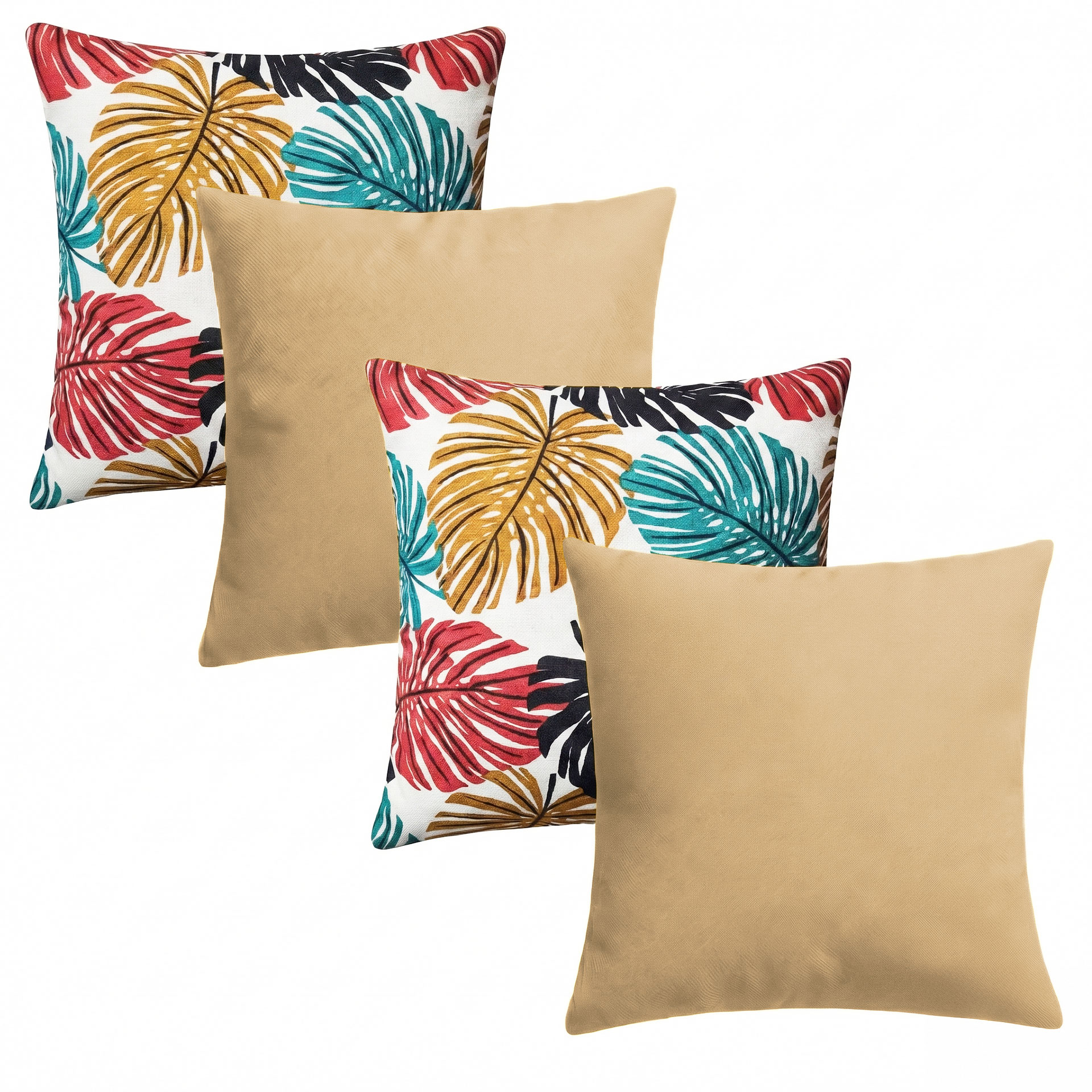 04 Capas Almofadas Sem Refil Estampadas Sem Refil Modernas 50x50