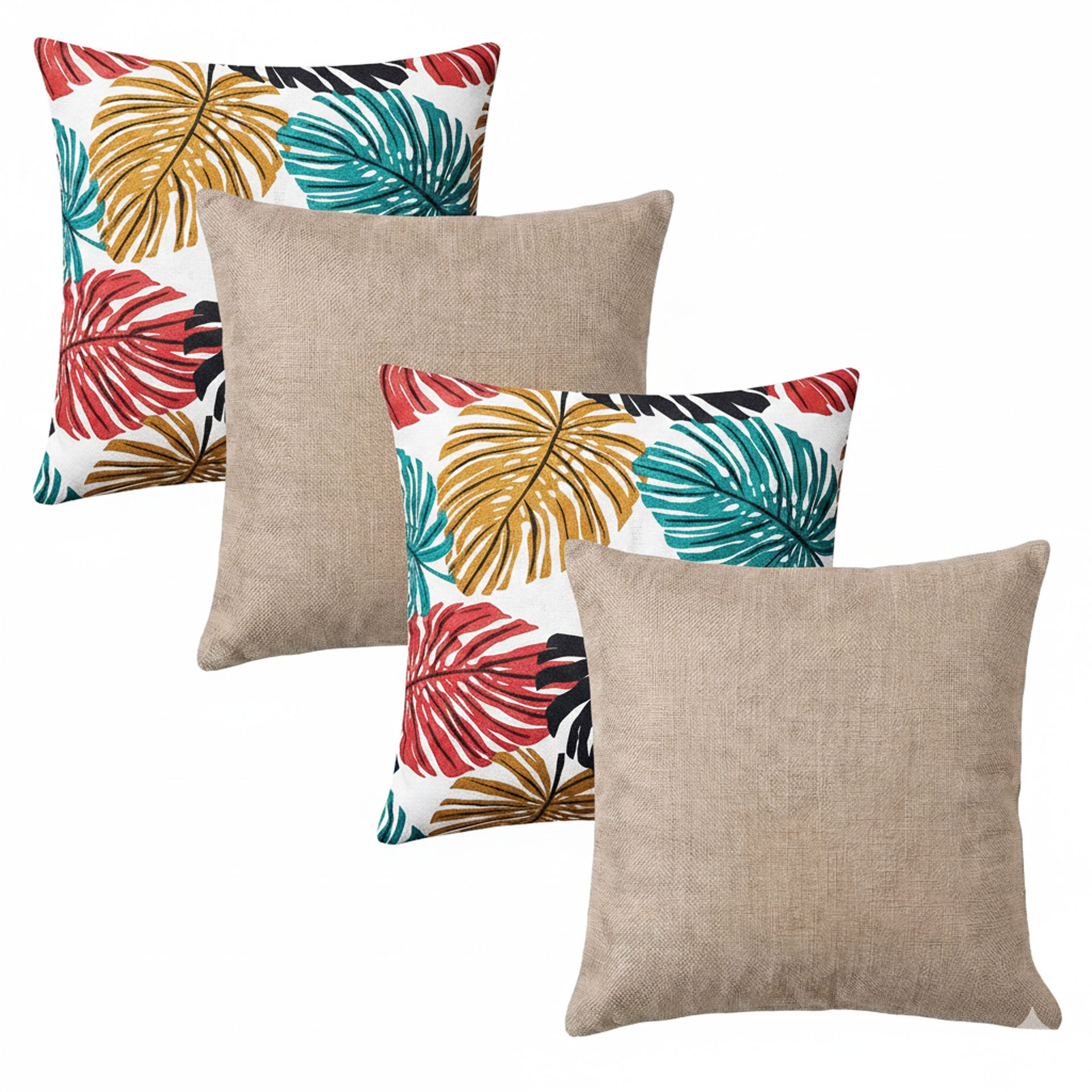 4 Capas Almofadas Estampadas Sem Enchimento Modernas 50x50