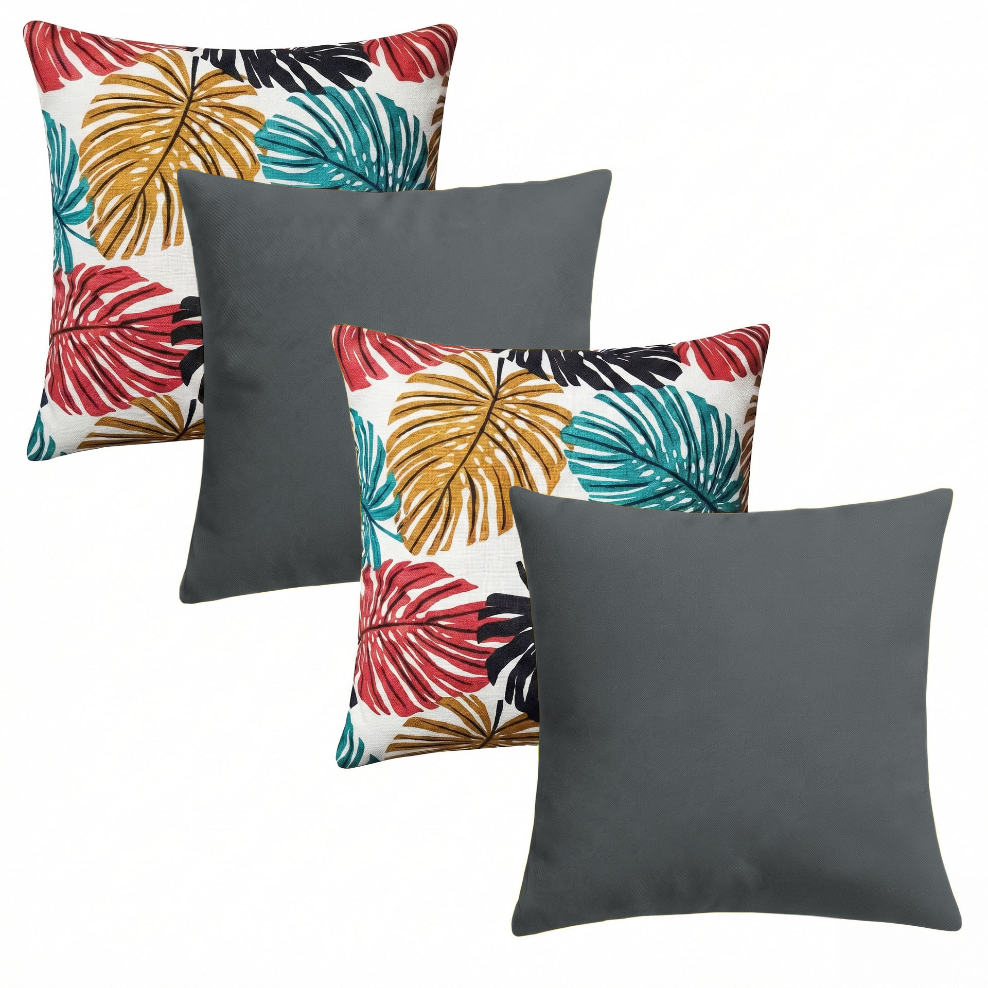 04 Capas Almofadas Sem Enchimento Estampadas Modernas 50x50