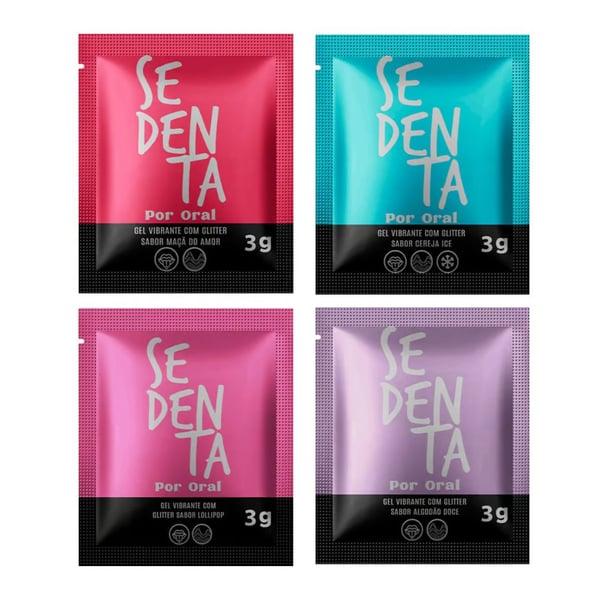 Sedenta Por Oral Gel Vibrante Com Gliter Sachê 3g