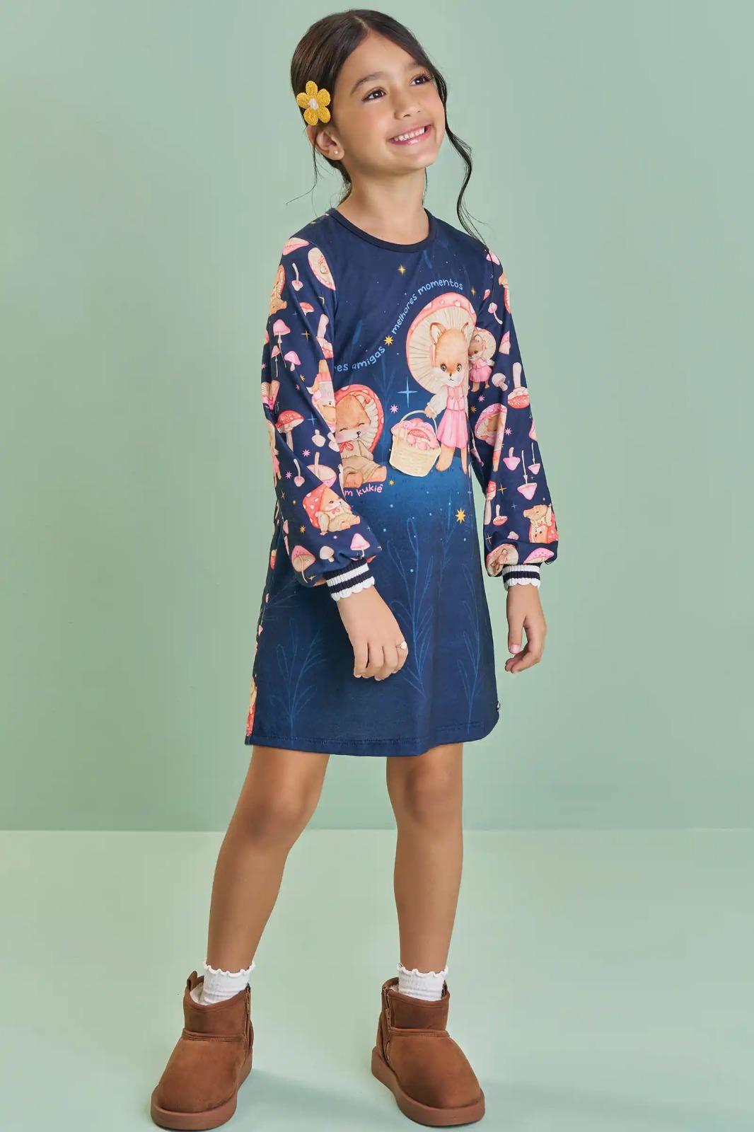 Vestido em Malha Fresh Kukiê Infantil Menina