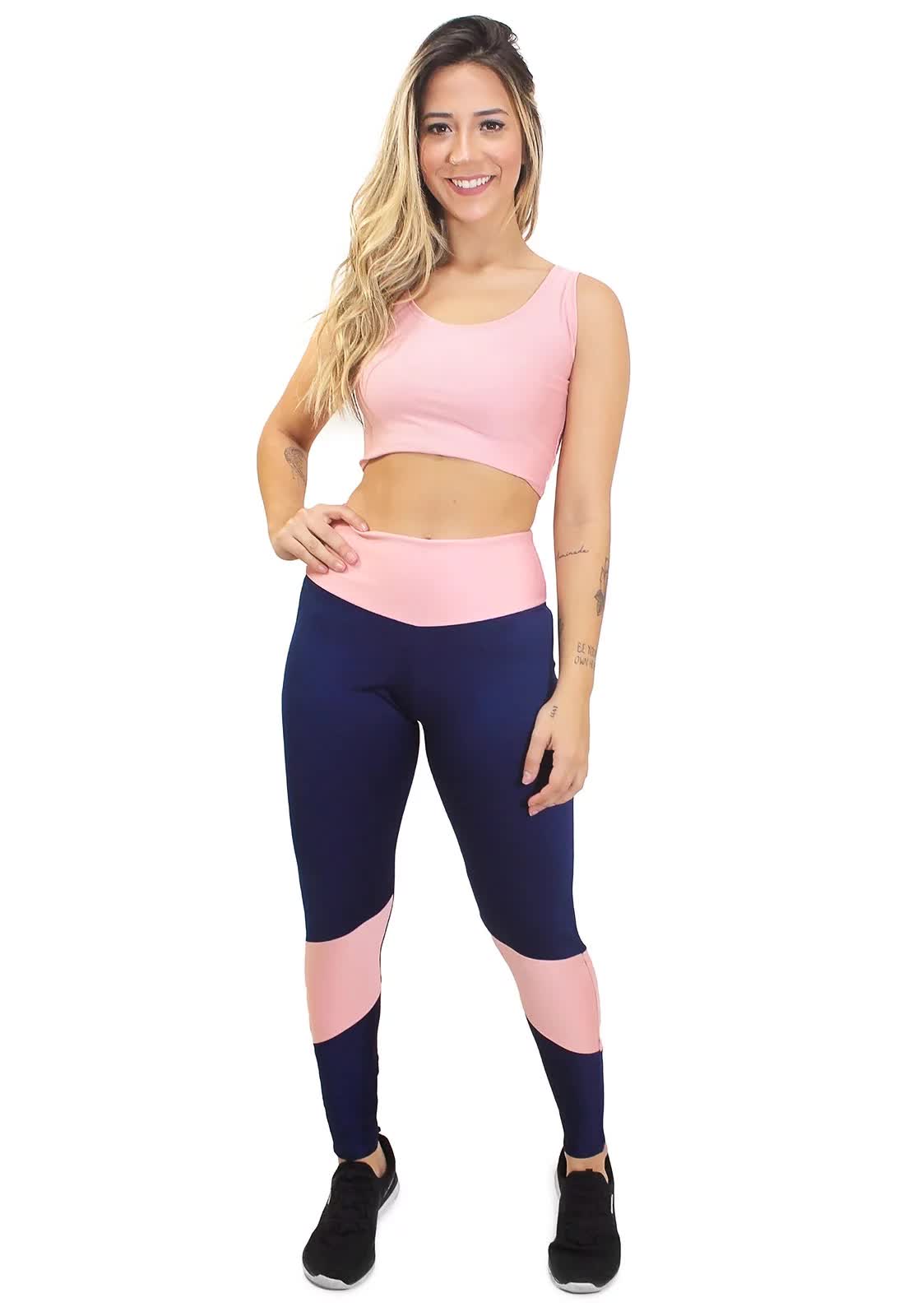 Conjunto fitness feminino Hot&Serious legging e cropped