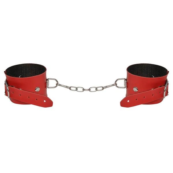 Algema Bracelete Com Corrente Vermelha Dominatrix