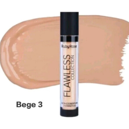 Corretivo Líquido Ruby Rose Flawless   Alta Cobertura Matte